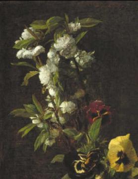 Henri Fantin-Latour Kersenbloesem en violen